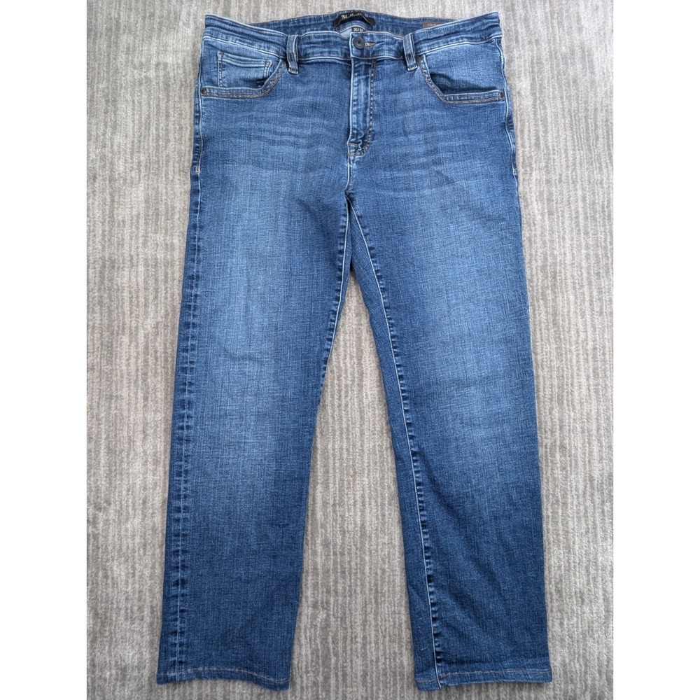 34 Heritage Courage Jeans Men's 34x29 Blue Mid Rise Straight Stretch